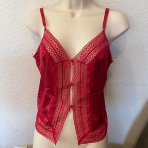 Vintage Red Lace Camisole- Warners